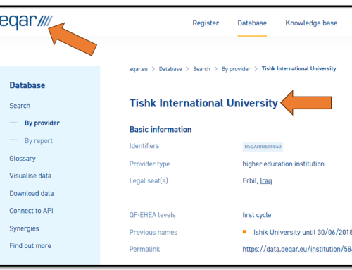 Tishk International University (TIU) Achieves International Recognition via Listing in the European Quality Assurance Register (EQAR)